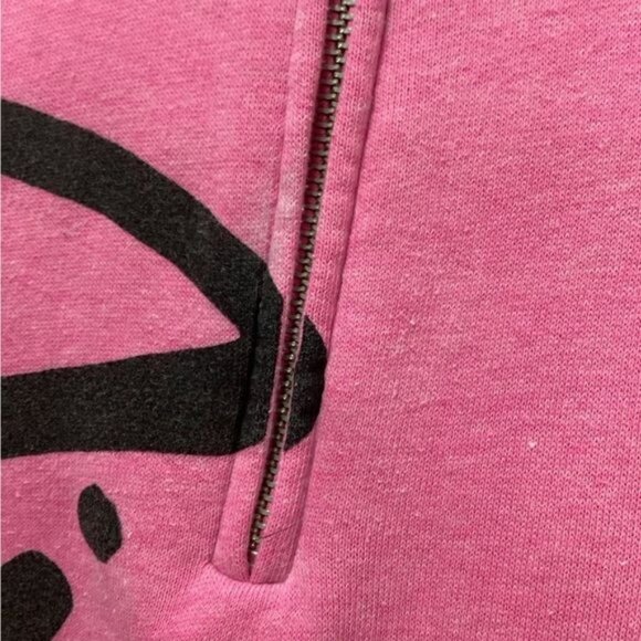 PINK Women’s Long Sleeve 1/4 Zip Collar Pullover Sweatshirt, Pink, size XS - Picture 2 of 7